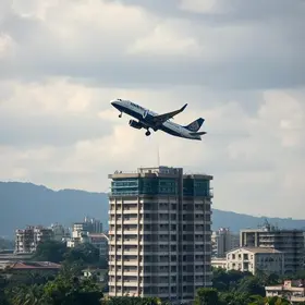 decolagem do avião que atingiu prédio em BH