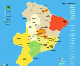 resultado da votação em Teófilo Otoni